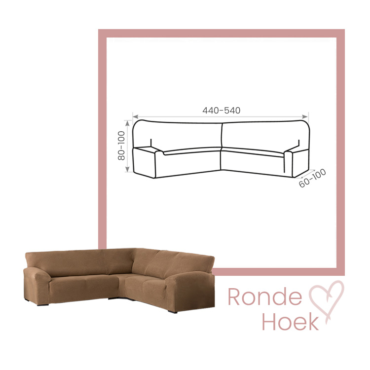 Bankhoes Milan Hoekbank Rond 480cm tot 540cm breed