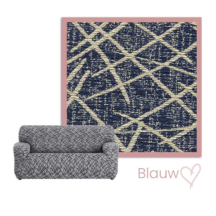 Kleurstaal Bankhoes Grecia Blauw