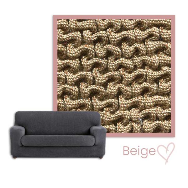 Kleurstaal Bankhoes Milan met los kussen Beige