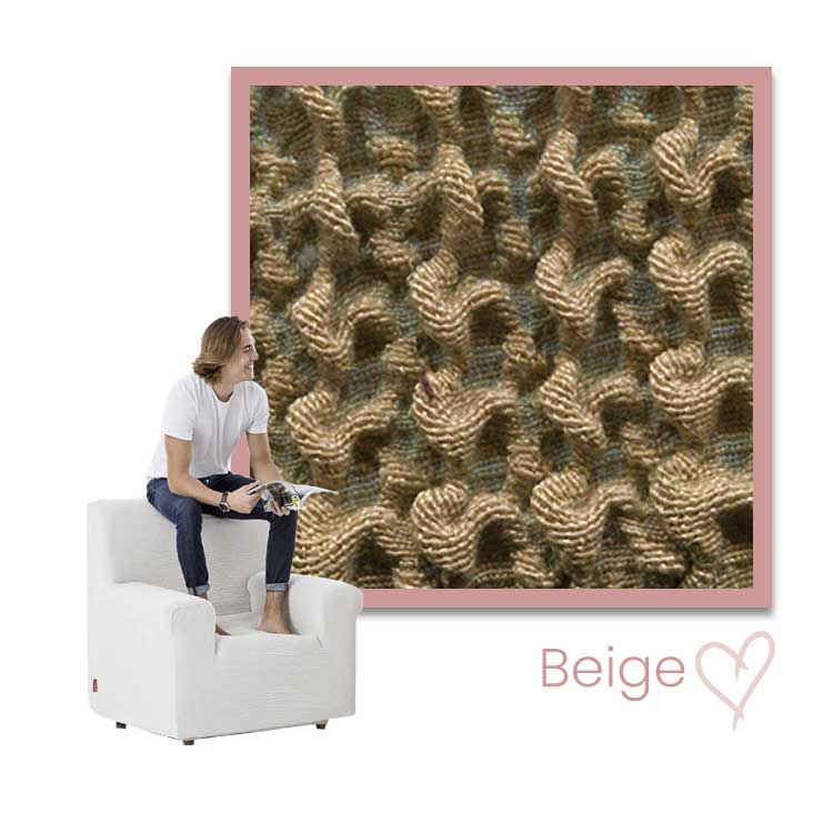 Kleurstaal stoelhoes Milos Fauteuil Beige
