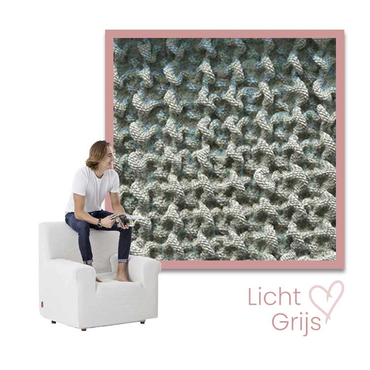 Kleurstaal stoelhoes Milos Fauteuil lichtgrijs