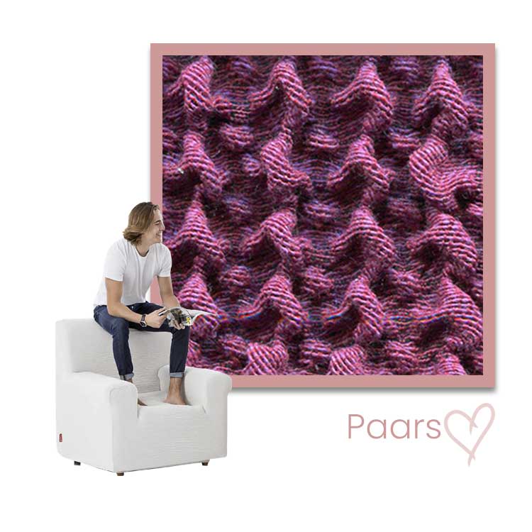Kleurstaal stoelhoes Milos Fauteuil paars