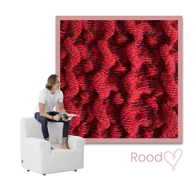 Kleurstaal stoelhoes Milos Fauteuil rood