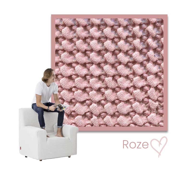 Kleurstaal stoelhoes Milos Fauteuil roze
