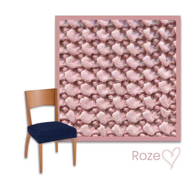Kleurstaal stoelhoes Milos twee stoelzittingen Roze