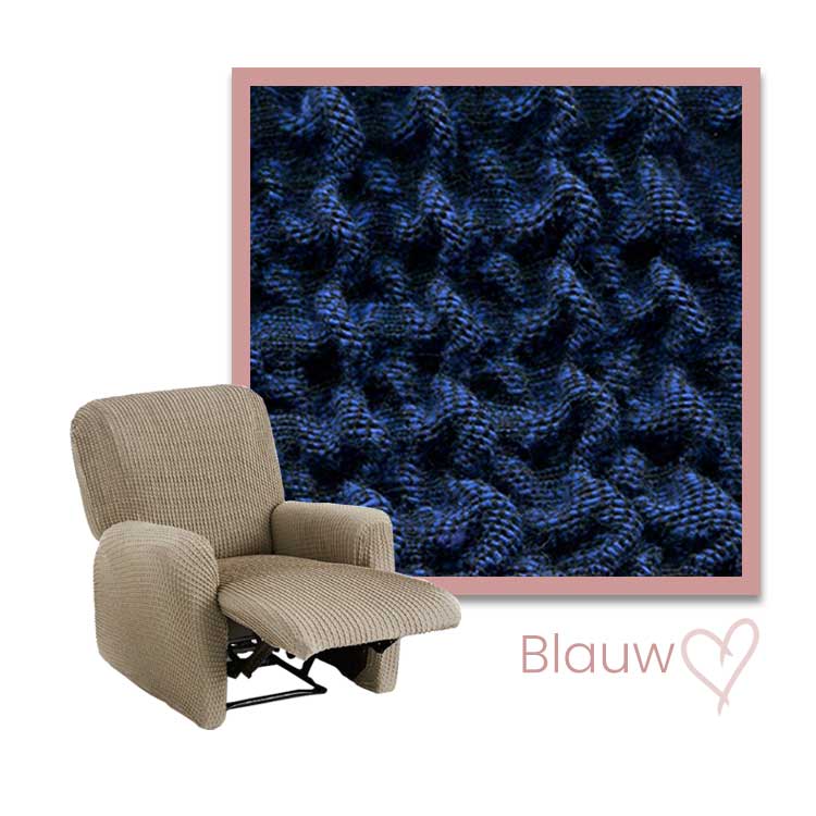 Kleurstaal Milos Relax Fauteuil Blauw