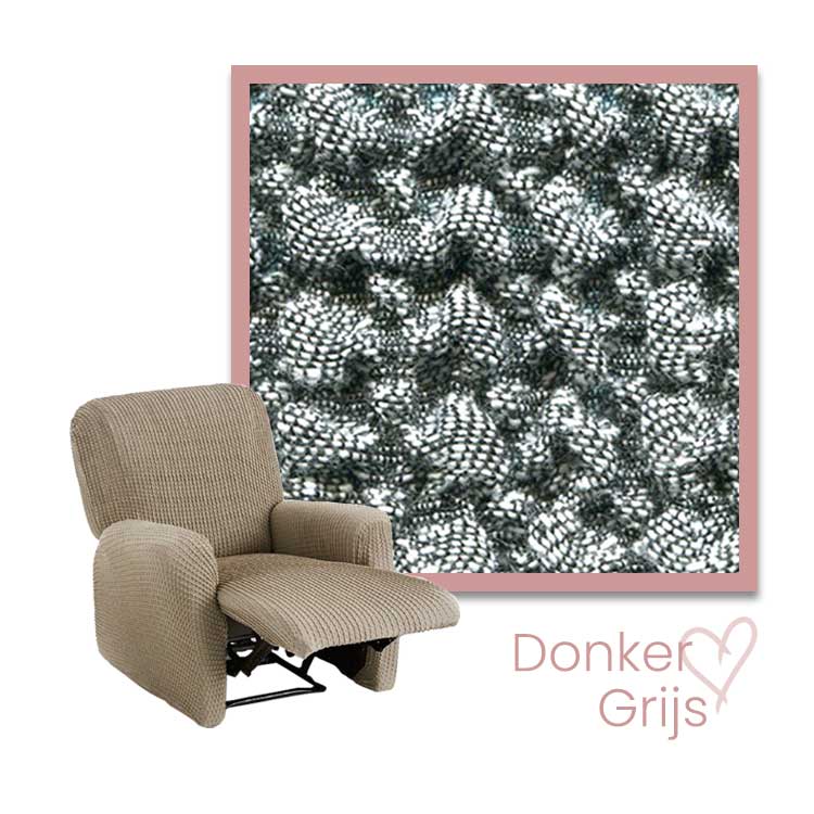 Kleurstaal Milos Relax Fauteuil donkergrijs