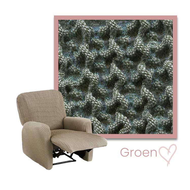 Kleurstaal Milos Relax Fauteuil groen