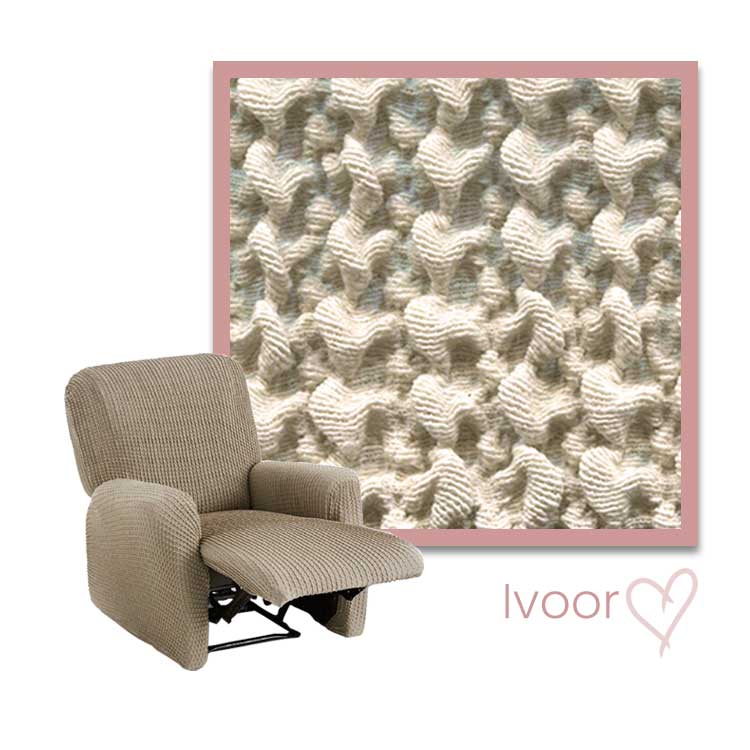 Kleurstaal Milos Relax Fauteuil ivoor