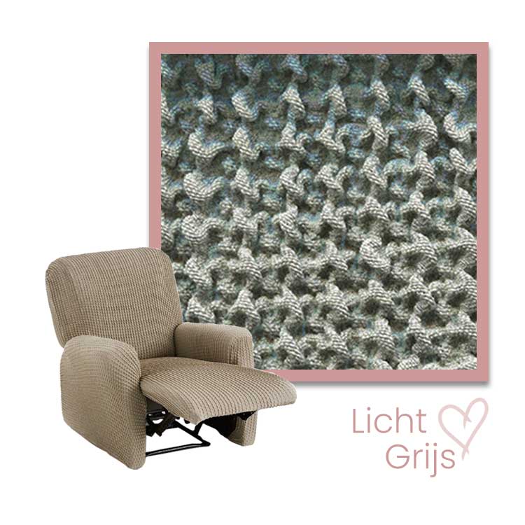 Kleurstaal Milos Relax Fauteuil lichtgrijs