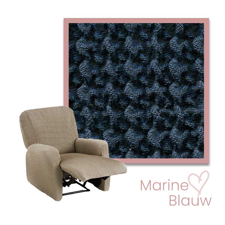 Kleurstaal Milos Relax Fauteuil marineblauw
