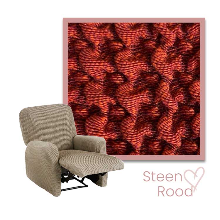 Kleurstaal Milos Relax Fauteuil steenrood