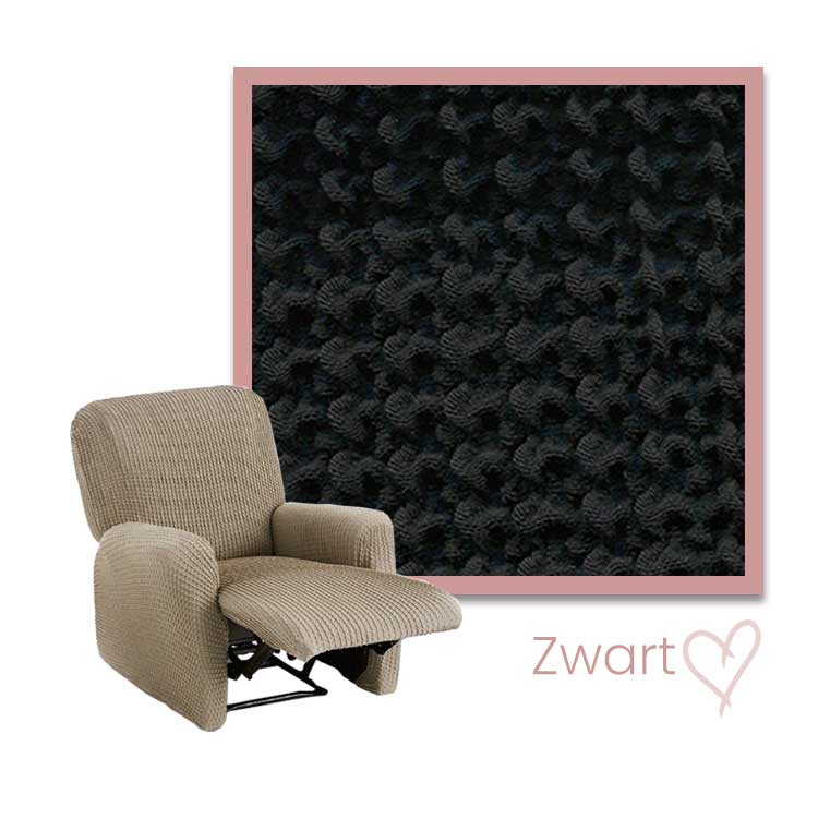 Kleurstaal Milos Relax Fauteuil zwart