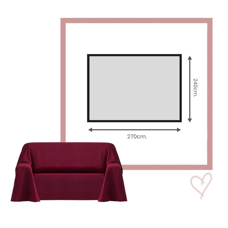 Afmetingen Kioto Foulard 240x270cm