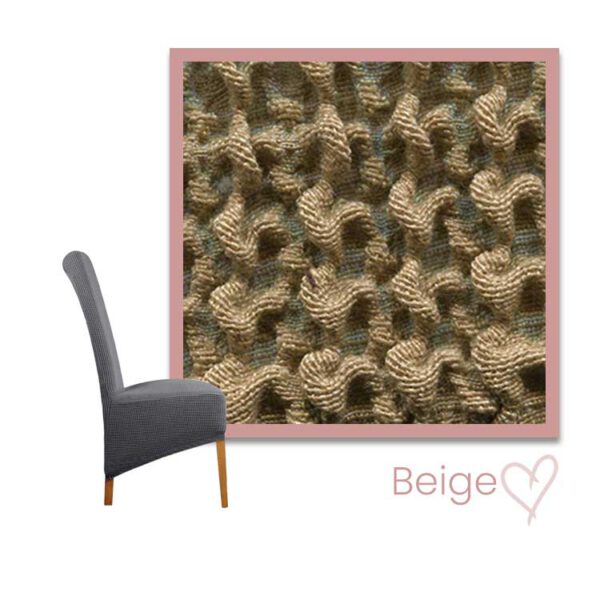 Kleurstaal Stoelhoes met hoge rugleuning op maat Beige