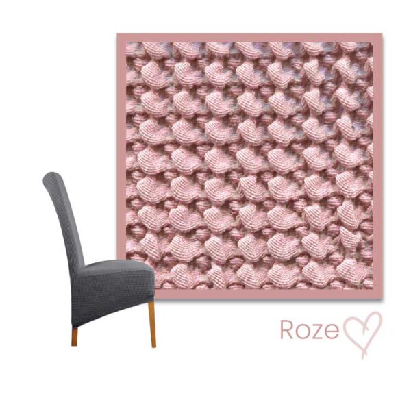 Kleurstaal Stoelhoes met hoge rugleuning op maat roze