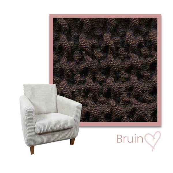 Kleurstaal Fauteuil hoes op maat bruin