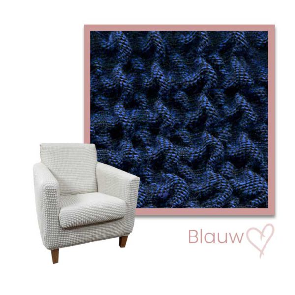 Kleurstaal Fauteuil hoes op maat blauw