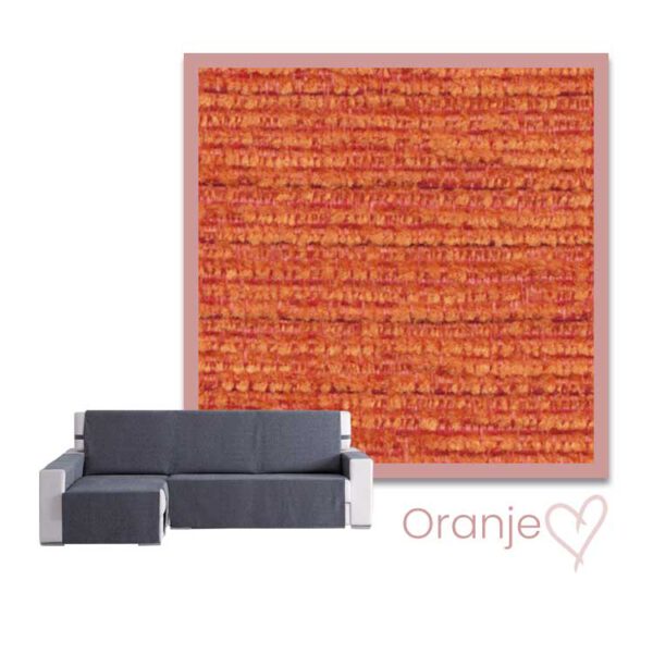 Kleurstaal Bankbeschermer Kioto Chaise_Longue Links Oranje