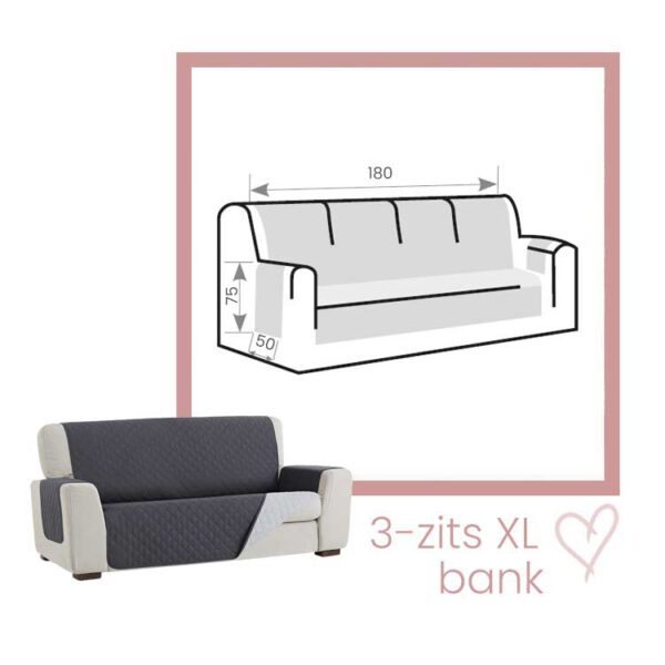 Bankbeschermer Duo Quilts Drie zitbank XL