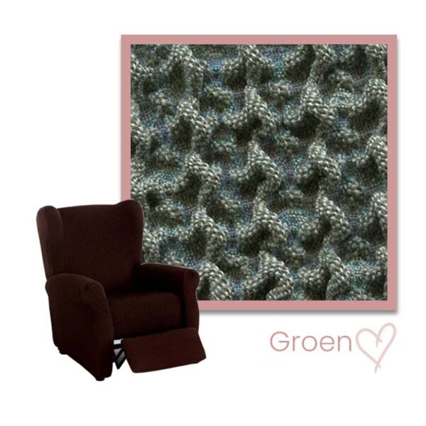 Kleurstaal Milos Recline Fauteuil groen