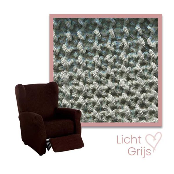 Kleurstaal Milos Recline Fauteuil lichtgrijs