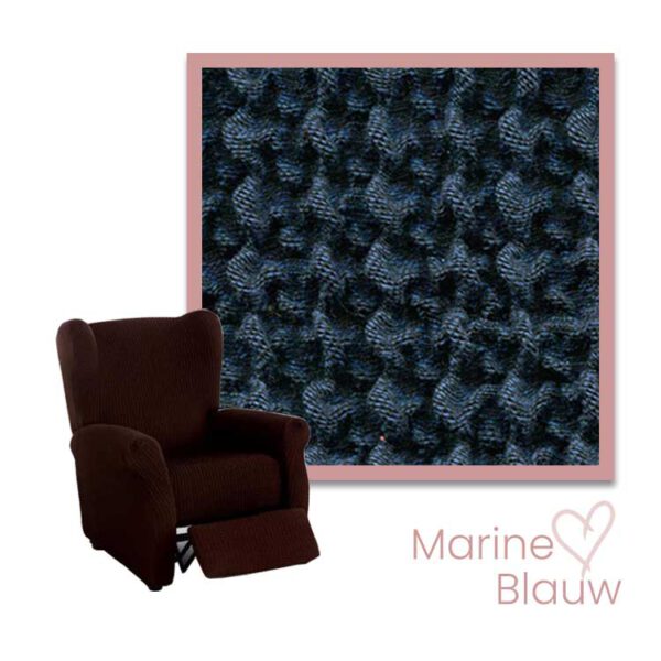 Kleurstaal Milos Recline Fauteuil marineblauw