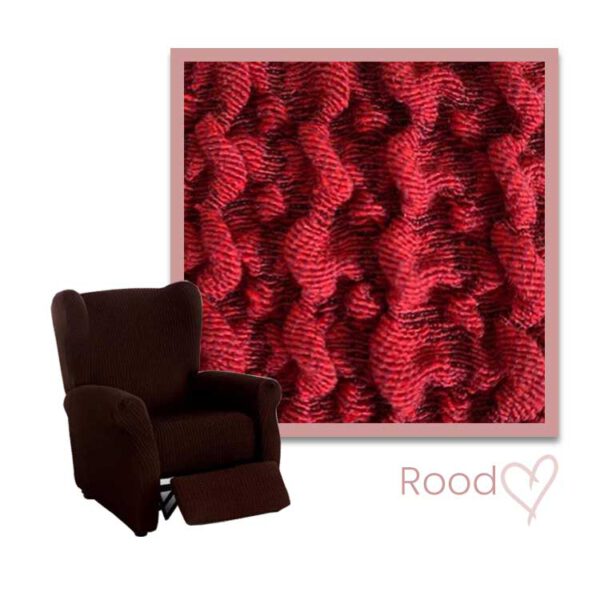 Kleurstaal Milos Recline Fauteuil rood