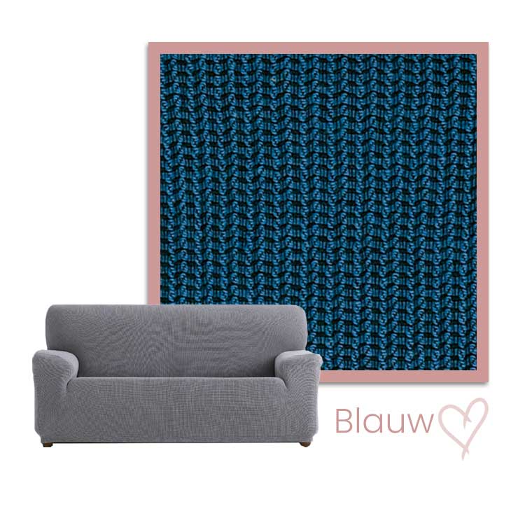 Kleurstaal Bankhoes Kreta blauw