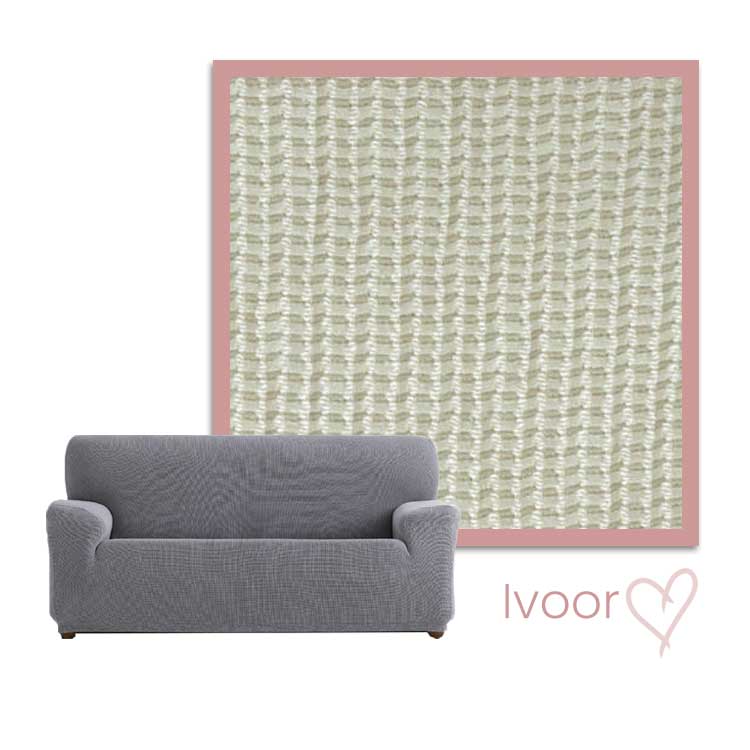 Kleurstaal Bankhoes Kreta ivoor