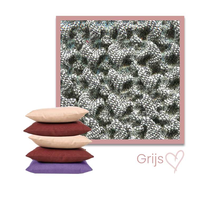 Kleurstaal Sierkussen op maat Grijs