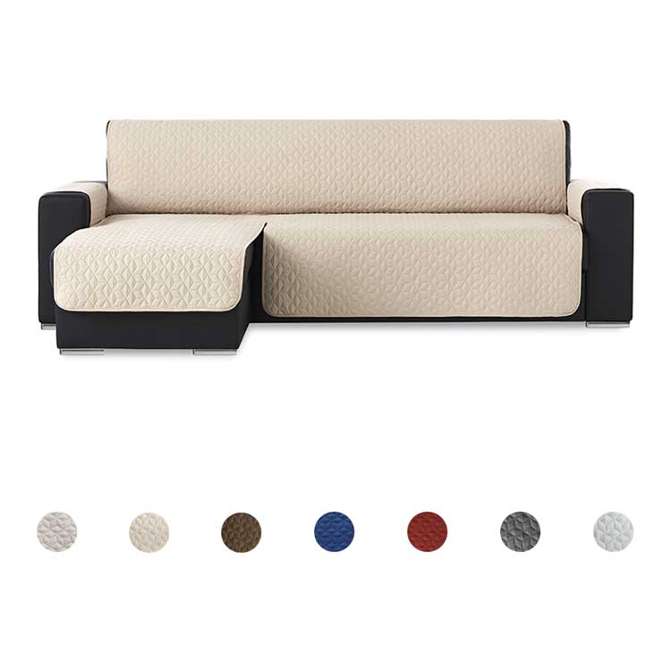 Bankbeschermer Geo Quilt Chaise Longue Links met kleurbolletjes