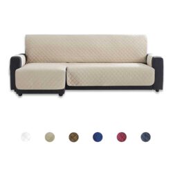 Bankbeschermer Velvet Quilt Chaise Longue Links Kleurbolletjes