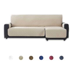 Bankbeschermer Velvet Quilt Chaise Longue Rechts Kleurbolletjes