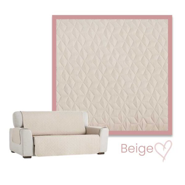 Bankbeschermer Geo Teflon Quilt Beige