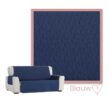 Bankbeschermer Geo Teflon Quilt Blauw