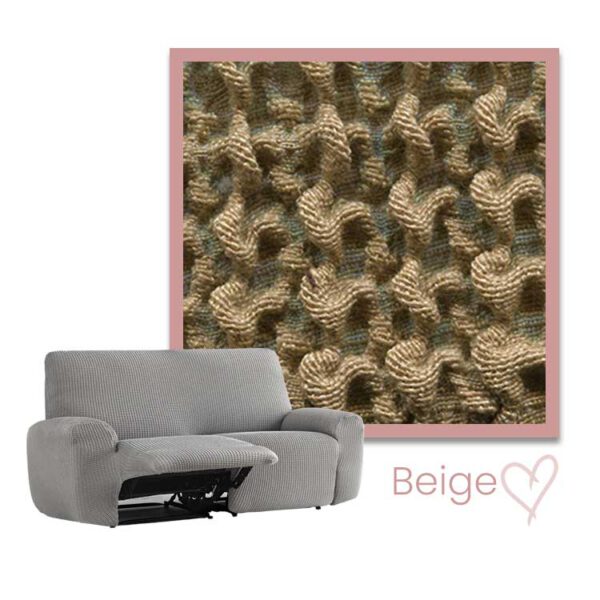 Kleurstaal Bankhoes Milos 2-Zits Recline Beige