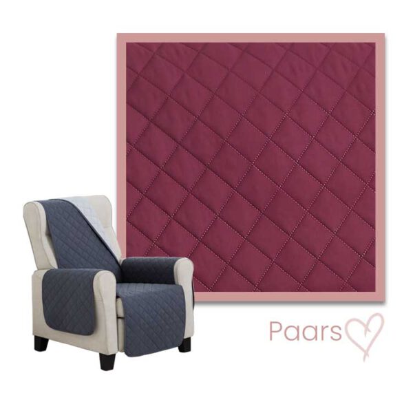 Kleurstaal Fauteuilbeschermer Duo Quilts paars