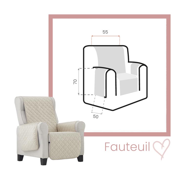Afmetingen fauteuilbeschermer Velvet