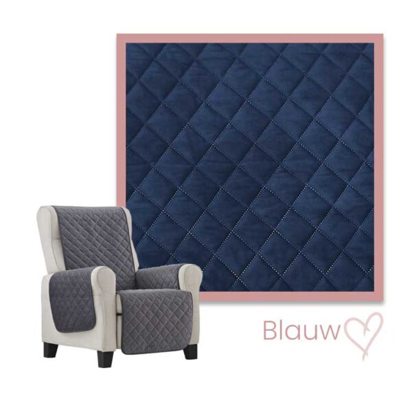 Kleurstaal Fauteuilbeschermer Velvet Quilt