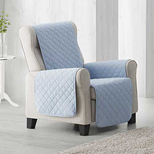 Fauteuilbeschermer Sweet Duo Quilt lichtblauw