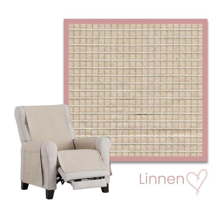 Kleurstaal Praga Fauteuilbeschermer Linnen